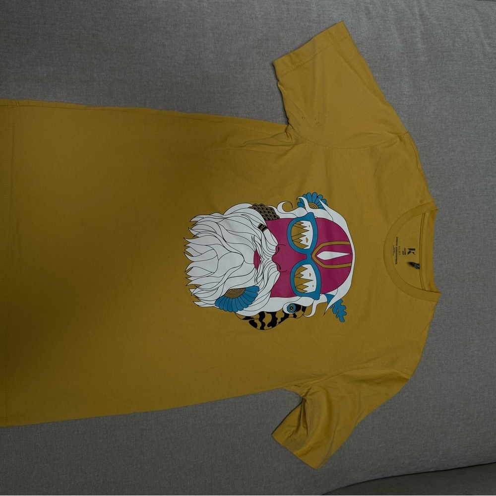 Yellow Graphic Tee for Men